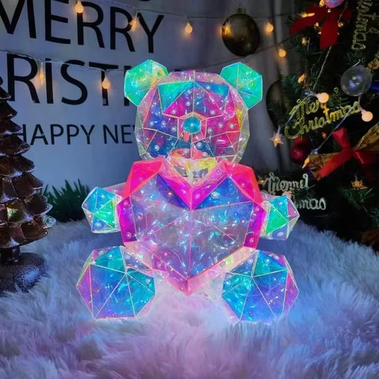 30Cm Teddy Bear-Gift Lamp-Colorful Sparkling Romantic Surprise LED Gift Light-Valentine's Day Bedroom Decor