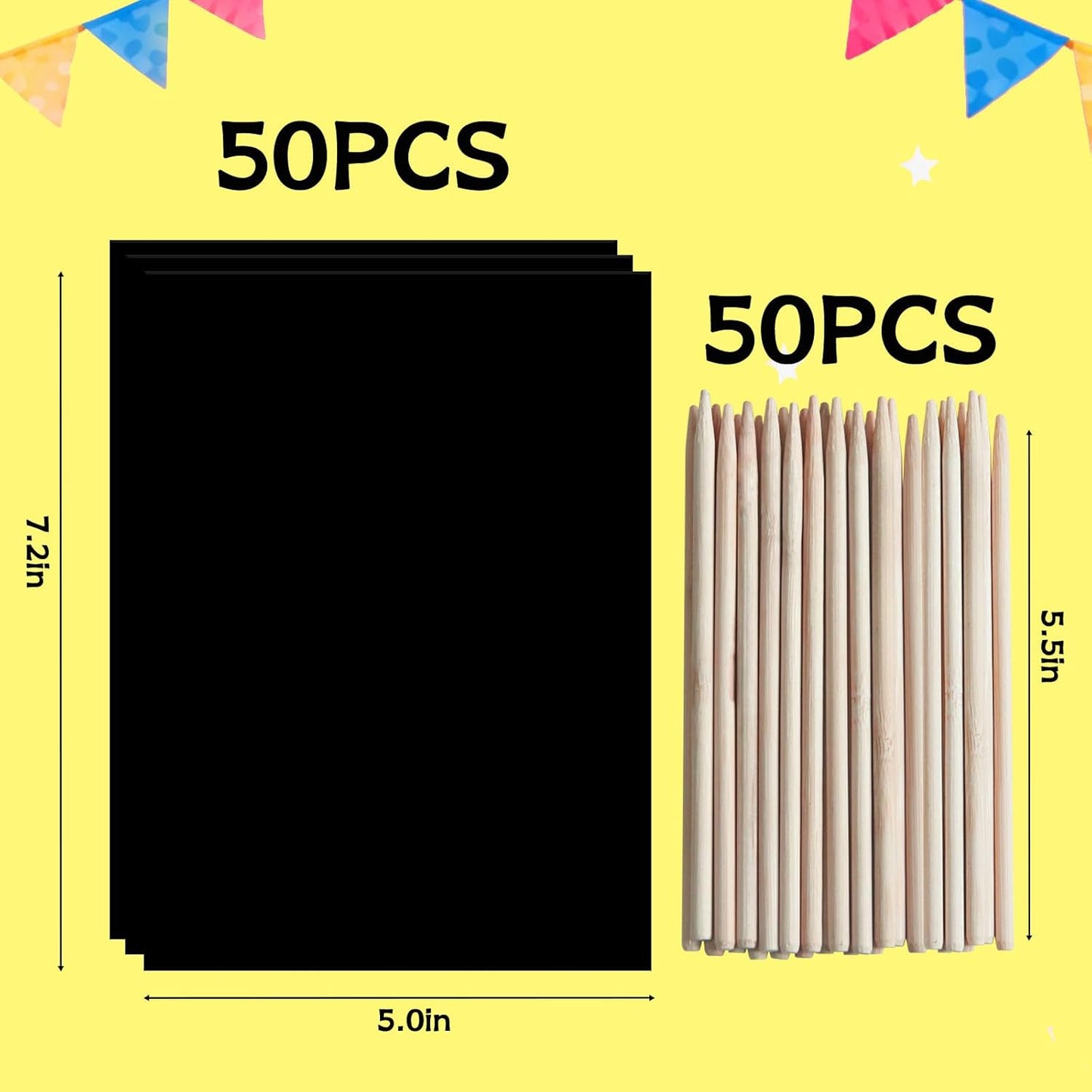 100PCS Easter Rainbow Scratch Paper Art Set for Kids – Easter Basket Stuffers Arts & Crafts Gifts for Boys & Girls Ages 4–8, 8–12, Scratch Art Birthday Party Favors Activities