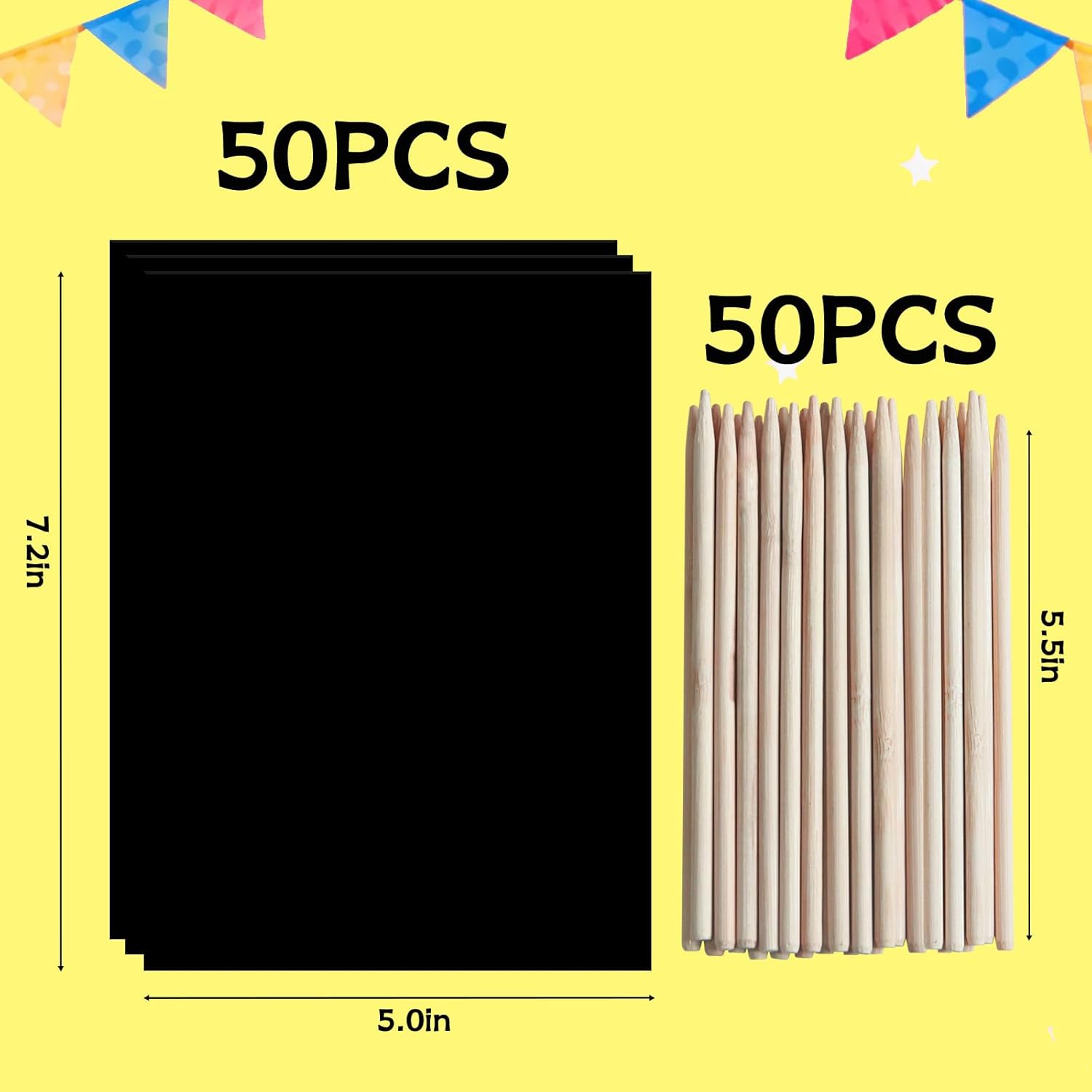 100PCS Easter Rainbow Scratch Paper Art Set for Kids – Easter Basket Stuffers Arts & Crafts Gifts for Boys & Girls Ages 4–8, 8–12, Scratch Art Birthday Party Favors Activities